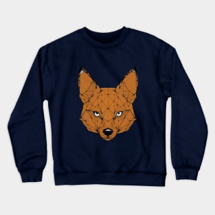 Geometric orange Fox Crewneck Sweatshirt